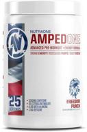 💪 ampedone: high energy pre workout powder for men and women by nutraone – fuel your workout with increased focus and energy (freedom punch flavour - 25 servings) logo