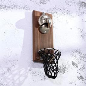 img 1 attached to 🏀 Dunk-N-Pop: Magnetic Basketball Bottle Opener with Cap Collector Catcher – The Ultimate Gift for Basketball and Beer Enthusiasts!