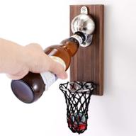 🏀 dunk-n-pop: magnetic basketball bottle opener with cap collector catcher – the ultimate gift for basketball and beer enthusiasts! логотип