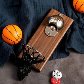 img 3 attached to 🏀 Dunk-N-Pop: Magnetic Basketball Bottle Opener with Cap Collector Catcher – The Ultimate Gift for Basketball and Beer Enthusiasts!