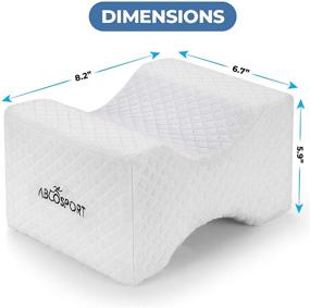 img 1 attached to Подушка Abco Tech Memory Foam для колен с охлаждающим гелем - подушка с клином для боковых спящих, беременных, выравнивания позвоночника и облегчения боли - дышащая, гипоаллергенная и комфортная - с съемным чехлом: идеальное решение для улучшенного комфорта и поддержки