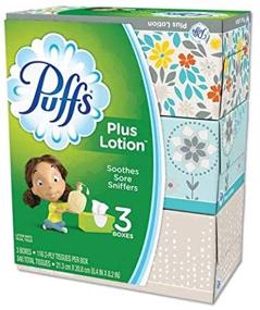 img 2 attached to 🧴 Plus Lotion Facial Tissue: White, 2-Ply, 116/Box, 3 Boxes/Pack – Ultimate Softness and Comfort [ESS]