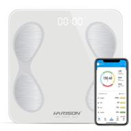 📏 get accurate body measurements with harison digital bathroom scale - smart bmi, body fat and wireless bluetooth connectivity logo