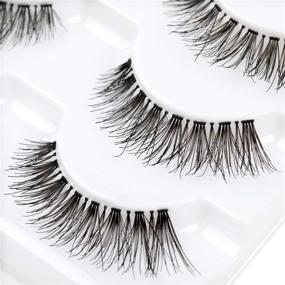 img 1 attached to 💁 Newcally Natural Wispy Lashes False Eyelashes Set - 5 Pairs, Lightweight Volume, Handmade Soft Reusable Eye Lashes with Glue Pack