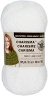 3.5 oz white loops & threads charisma yarn - one ball logo