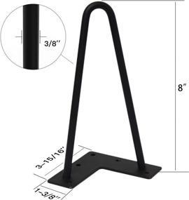 img 3 attached to 🛋️ Agoland 8 Inch Black Hairpin Legs: Heavy-Duty, Easy-to-Install Metal Furniture Legs - Mid-Century Modern Design for Coffee Table (4pcs)