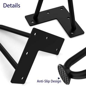 img 2 attached to 🛋️ Agoland 8 Inch Black Hairpin Legs: Heavy-Duty, Easy-to-Install Metal Furniture Legs - Mid-Century Modern Design for Coffee Table (4pcs)