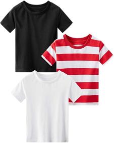 img 2 attached to Spring Gege 3 Pack Sleeve T Shirts Boys' Clothing
