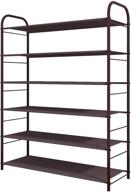 👠 jiuyotree 6-tier shoe rack storage organizer, 31.5" long shoe shelf with waterproof non-woven fabric, high capacity, bronze - ultimate shoe organization solution logo