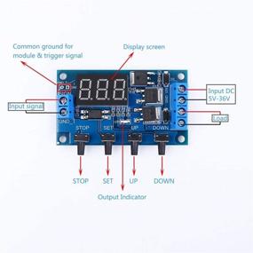 img 3 attached to Smart Home Timer Delay Relay Module – Dual MOS Delay Control Board with Digital Tube Display 🏠 – DC 5V 12V 24V On Off Timer Module Trigger Cycle – Enhanced with Protective Shell for Automatic Control