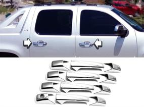 img 3 attached to Накладки на дверные ручки Chrome eLoveQ: идеально подходят для Chevrolet Silverado/Avalanche/Suburban 07-13 и других моделей!