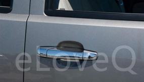 img 1 attached to Накладки на дверные ручки Chrome eLoveQ: идеально подходят для Chevrolet Silverado/Avalanche/Suburban 07-13 и других моделей!