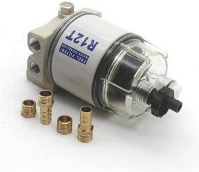 img 1 attached to 🔧 KIPA R12T Fuel Filter Water Separator 120AT NPT ZG1/4-19: Complete Combo Filter for Automotive Racor R12T, Marine Diesel Engine, Outboard Motor - Durable Spin-on Housing (10 Micron, 3/8 Inch NPT Fitting)