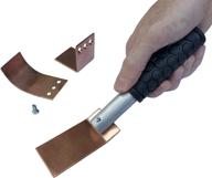 🔨 copper welding spoon — welders helper tool set of 3 plates: flat, curved, and angle copper paddle backer logo