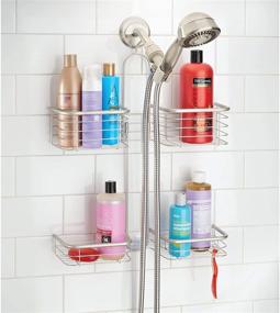 img 2 attached to Sleek and Stylish: iDesign Forma Satin Shower Caddy for Organized Shower Décor
