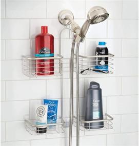 img 1 attached to Sleek and Stylish: iDesign Forma Satin Shower Caddy for Organized Shower Décor