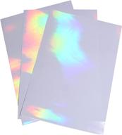 ✨ holographic glitter overlay laminating film: bleidruck 25 sheets 8.25x11.7 inches, premium cold laminated self adhesive film logo