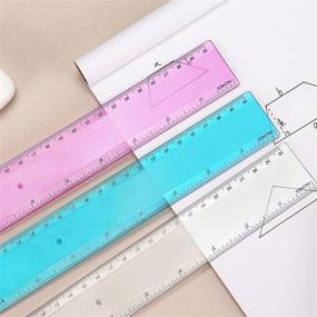 img 1 attached to 📏 Accurate and Versatile Plastic Straight Assorted Measuring Rulers: Essential Tools for Precision Measurements