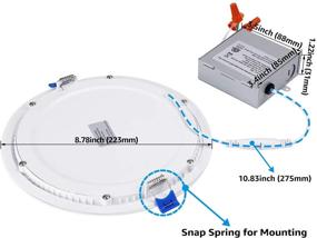 img 2 attached to 💡 TORCHSTAR Базовая серия 18W 8-дюймовая светодиодная осветительная точка с вырезом: превосходное освещение с соединительным блоком