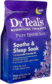 img 2 attached to 🛀 Отдыхайте и расслабляйтесь с раствором для ванн Dr Teal's Epsom Salt - Средство для снятия стресса и сна (Лаванда) - Упаковка из 2 полотенец по 4 фунта