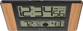 img 1 attached to 🕒 La Crosse Technology Atomic Digital Clock with Outdoor Temperature - Oak Finish, 0
