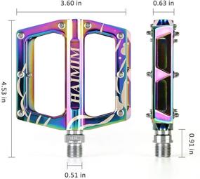 img 2 attached to 🚴 HAIMIM Road Bike Pedals: 9/16 Sealed Bearing, Lightweight Aluminum Alloy Wide Platform Cycling Pedals for BMX/MTB