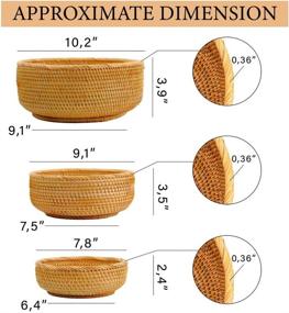 img 1 attached to 📦 Efficient and Stylish Storage Solution: NATURAL NEO Decorative Baskets Storage