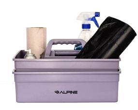 img 1 attached to 🧼 Alpine Industries 3-Compartment Cleaning Caddy: Premium Plastic Organizer for Bathroom Floors & Windows (Small)