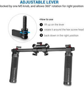 img 1 attached to 📷 SMALLRIG Camera Shoulder Rig 15mm Rod Rail Handle Kit - 998