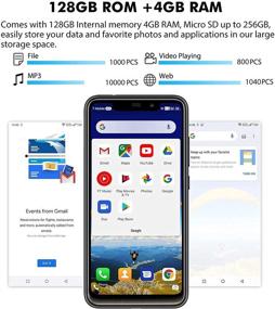 img 2 attached to OUKITEL C22 Unlocked Smartphones (2021 New) 128GB/4GB Android 10 Unlocked Cell Phones With Dual Sim 256GB Expandable 5