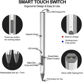 img 2 attached to 🖋️ Enhanced Stylus Sensitivity Rechargeable Attachment with Surface Rejection