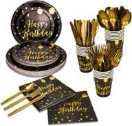 premium gold disposable party dinnerware: 🥇 the ultimate solution for food service events логотип