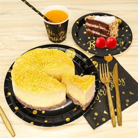 img 2 attached to Premium Gold Disposable Party Dinnerware: 🥇 The Ultimate Solution for Food Service Events