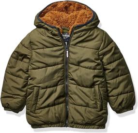 img 4 attached to ❄️ Heavily-Insulated Toddler Winter Jacket with Sherpa Lining: Boys' Clothing, Jackets & Coats