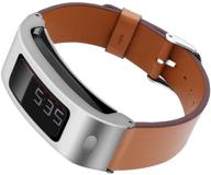 👉✨ duigong leather strap for garmin vivofit 1-2 - replacement band with stainless steel protector case, s/m & m/l sizes (brown) logo