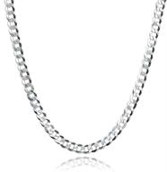 💎 sterling silver 2.5mm diamond-cut italian cuban curb link chain necklace - ideal for men & women logo