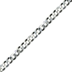 img 2 attached to 💎 Sterling Silver 2.5mm Diamond-Cut Italian Cuban Curb Link Chain Necklace - Ideal for Men & Women