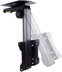 img 1 attached to 📺 Highly Rated Monoprice 116122 Under Cabinet Tilt TV Wall Mount Bracket for TVs up to 27in - Max Weight 44lbs - Silver Finish