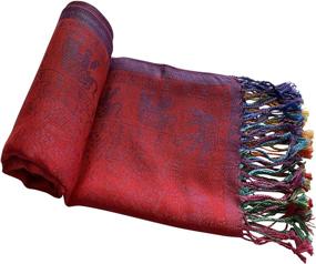 img 1 attached to Elephant Design Pashminas CJ ApparelNEW Women's Accessories for Scarves & Wraps