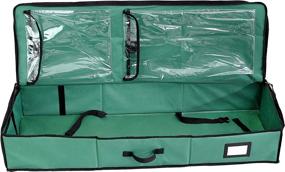 img 1 attached to 🎁 Joiedomi Green Wrap Organizer: 40” Storage Box for 24 Stander Rolls of Wrapping Paper