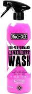 muc off waterless wash 750ml – high-performance no rinse bike cleaning spray for all types of bicycles, offering cleaning and polishing in one logo