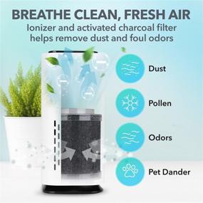 img 3 attached to 🌬️ Blast Auxiliary By Blaux Air Cleaner: Quiet Desktop Air Purifier for Home & Small Spaces - Eliminate Smoke Odor and Pet Dander with Ionizer & Activated Charcoal Filter