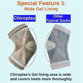 img 3 attached to 🧦 Chiroplax Vented Moisturizing Heel Socks: Gel Lining Spa Sleeve Toeless Socks to Heal & Protect Dry Cracked Heels - 2 Pairs (Black)