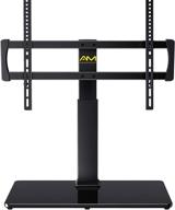 height adjustable universal tv stand for 32-70 inch lcd/led/oled tvs with vesa up to 600x400mm - tempered glass base, holds up to 99lbs: aptvs07 logo