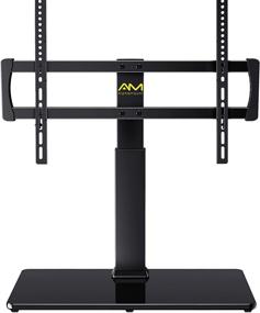 img 4 attached to Height Adjustable Universal TV Stand for 32-70 Inch LCD/LED/OLED TVs with VESA up to 600x400mm - Tempered Glass Base, Holds up to 99lbs: APTVS07
