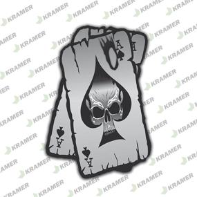 img 3 attached to Spades Motorcycle Helmet Chopper Sticker