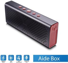 img 3 attached to 🔊 Ultra-Portable Aluminum Bluetooth Speaker: AidetekBoxBluetooth 4.0 Wireless with 15 Hours Music Streaming & Hands-Free Calling, Built-in Mic, 10W Output Power and Enhanced Bass