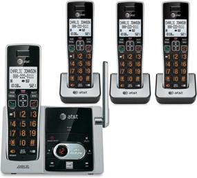 img 1 attached to 📞 AT&T CL82413: DECT 6.0 Cordless Phone & Answering System - 4 Handsets, Black