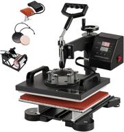 🔥 smarketbuy 5 in 1 digital multifunctional heat press machine: the ultimate heat transfer solution for t-shirts, hats, mugs, caps, and plates logo