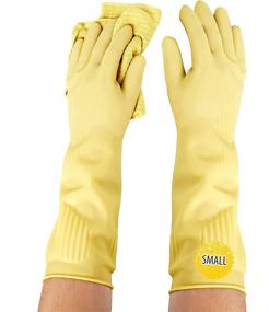img 4 attached to 🧤 Long-lasting Dishwashing Gloves – Eco-friendly Rubber Latex